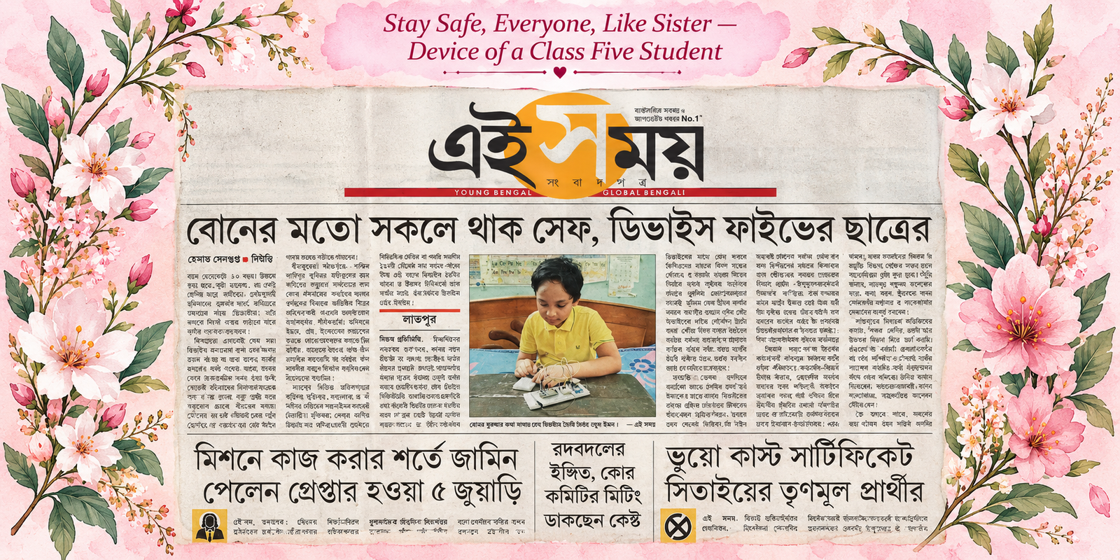 Demo image for Ei Samay newspaper report