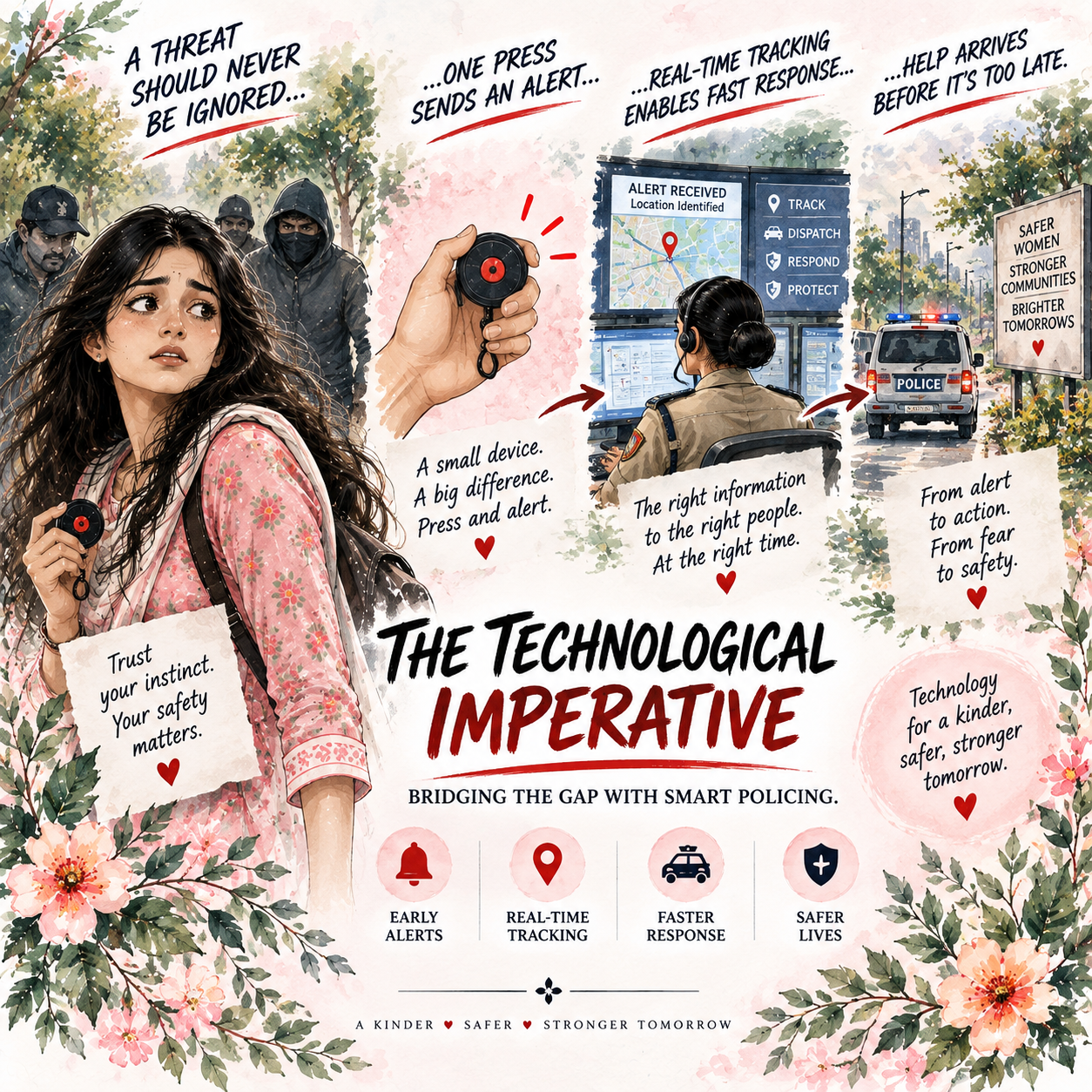 Digital data interface representing real-time information and smart policing